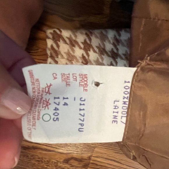 Women's Conrad C petite wool brown/tan/cream blazer sz 14 fall/winter - Picture 9 of 9